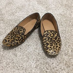 J. Crew Factory Leopard Smoking Slippers Size 7